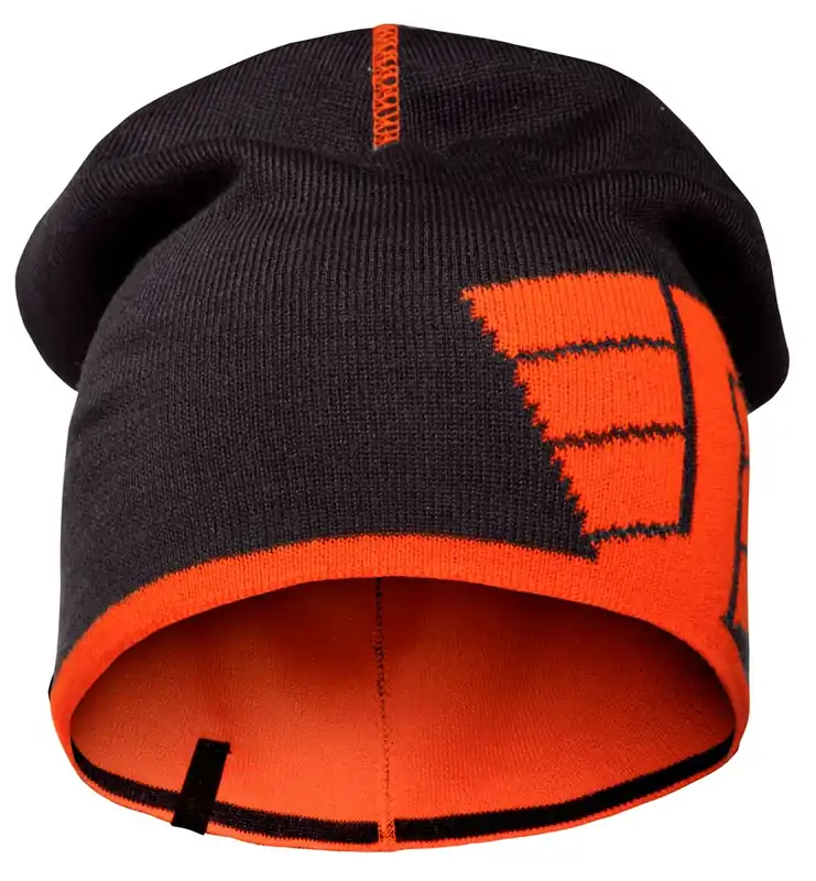 REVERSIBLE BEANIE, DONKER BLAUW - ORANJE, HIGH VIS (9555), 000