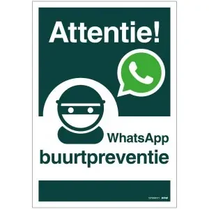 BORD WHATSAPP BUURTPREVENTIE 230X330 MM