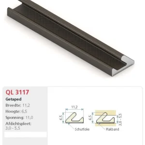 SCHLEGEL/Q-LON TOCHTSTRIP QL3117 ZWART 7 M ZELFKLEVEND RENOVATIESPONNING
