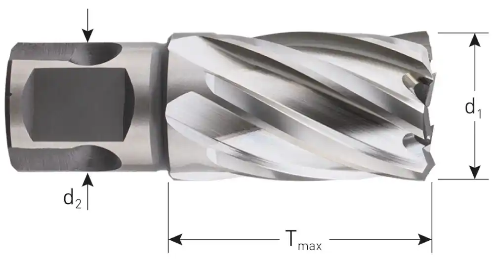 HSS-XE KERNBOOR SILVER-LINE, UNIVERSEEL 19, ø38X30