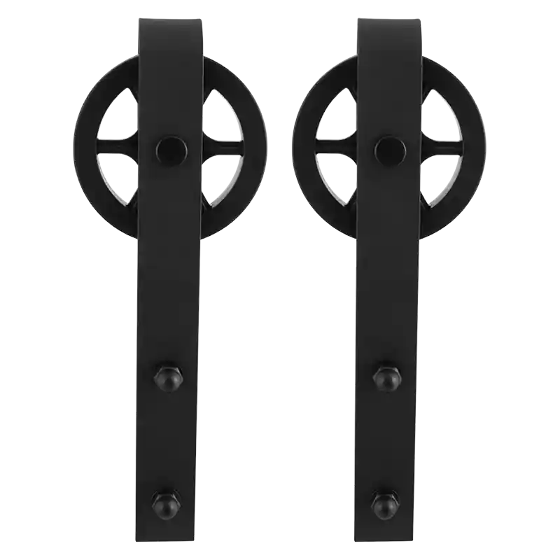 GPF0502.61 SCHUIFDEURHANGER SET TEHO ZWART T.B.V. EXTRA DEUR