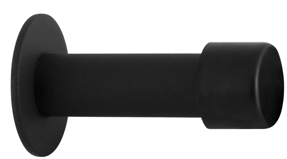 GPF8734.61 ZWART DEURSTOPPER ROND 85X22/50MM