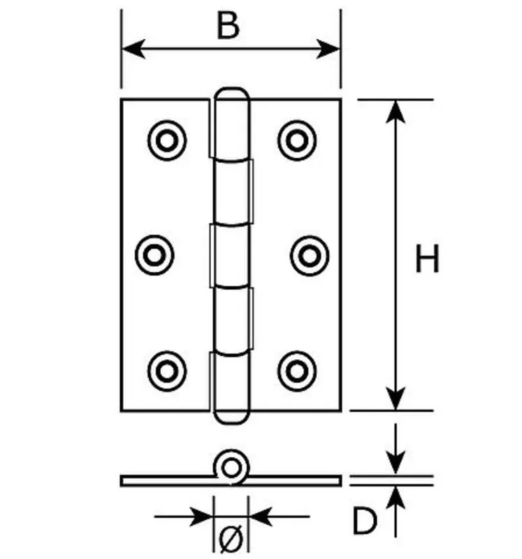 H166-20991105 / KLEPSCHARNIER 20X100 VERZINKT