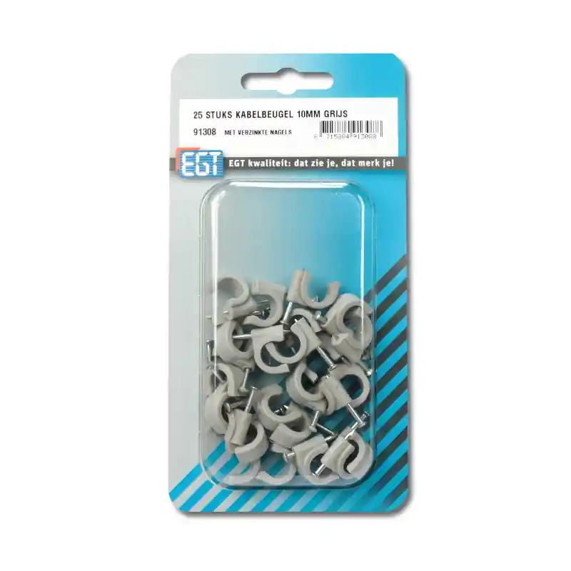 25 STUKS KABELBEUGEL 8-10MM GRIJS