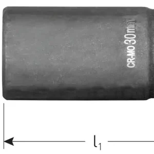 KRACHTDOP, BINNENVIERKANT 3/4", LANG, L=90, SW 32