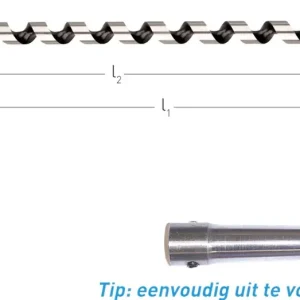 SLANGENBOOR, GOLD-LINE, ø10X250/320