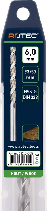 HSS-G HOUTSPIRAALBOOR, DIN 338, TLS, ø12,0X101X151