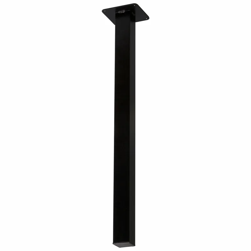 MEUBELPOOT CARRE 50X50MM,72CM, ZWART