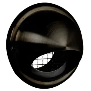 RVS BUITENROOSTER BOL MODEL GROFMAZIG GAAS ø125MM ZWART