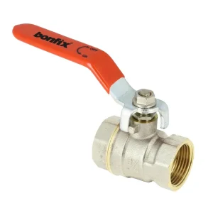 BONFIX KOGELKRAAN 1/2" BI.DR. X 1/2" BI.DR.+RODE HENDEL PN25