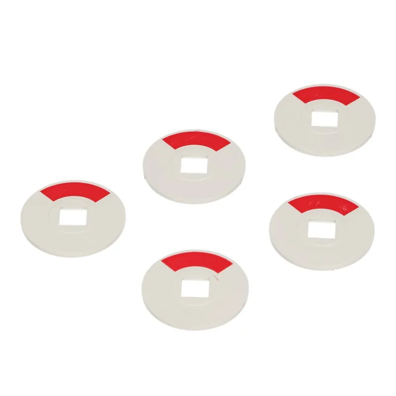 ROOD/WIT 8 MM. VLAK STIFTONTSLUITING 1/4 ROOD VERPAKT PER 5
