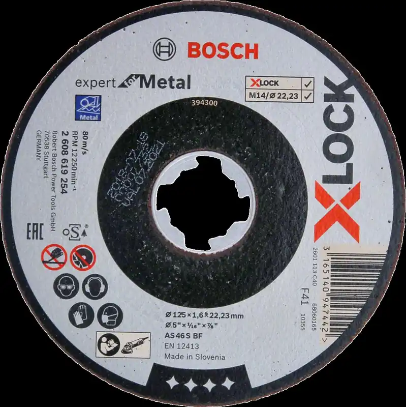 SCHIJF PRO X-LOCK METAL 125X1.6X22.23MM