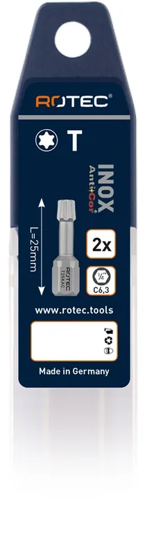 TORSIONBIT ANTI-COR RVS, C6.3, T 30X25, CONISCH