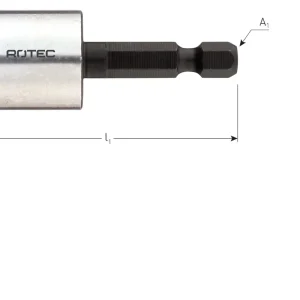 DOPSLEUTEL E6.3 1/4" BITOPN., MAGNETISCH, SW 17X65