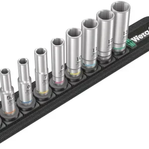 BELT A DEEP 1 DOPPEN SET, MET 1/4" AANDRIJVING, 9-DELIG