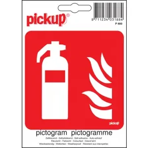 STICKER BRANDBLUSSER PICTO 100X100 MM