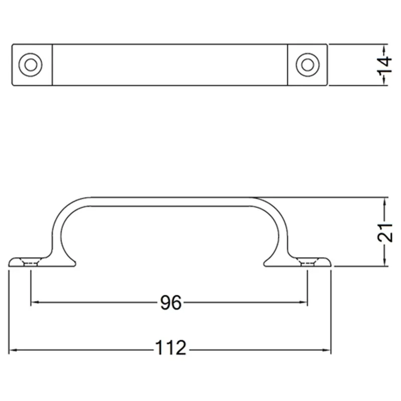 GREEP 96MM OPSCHROEVEND MAT ZWART