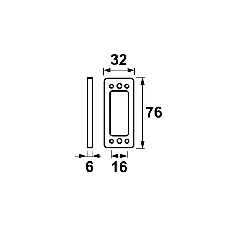 ONDERLEGPLAAT RAAMSLUITING/6MM/KUNSTSTOF WIT/TBV 3302-3308-3309