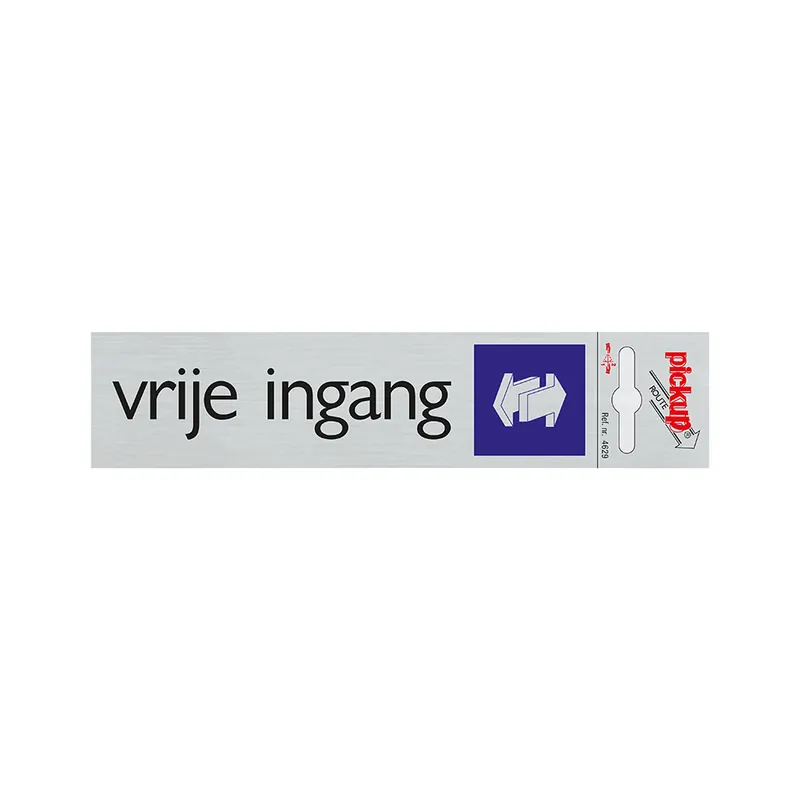 BORD ALULOOK VRIJE INGANG 165X44 MM ZELFKLEVEND