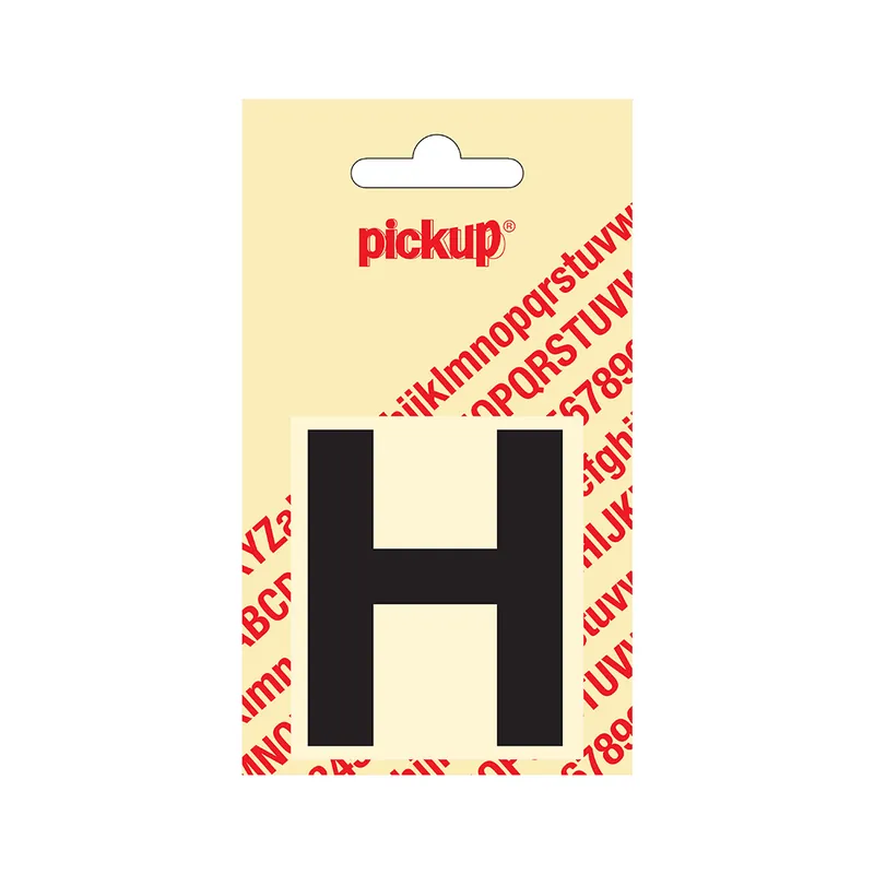 PLAKLETTER HELVETICA 60 MM ZWART H