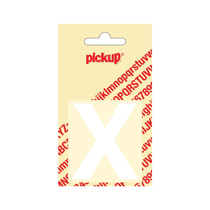 PLAKLETTER HELVETICA 60 MM WIT X