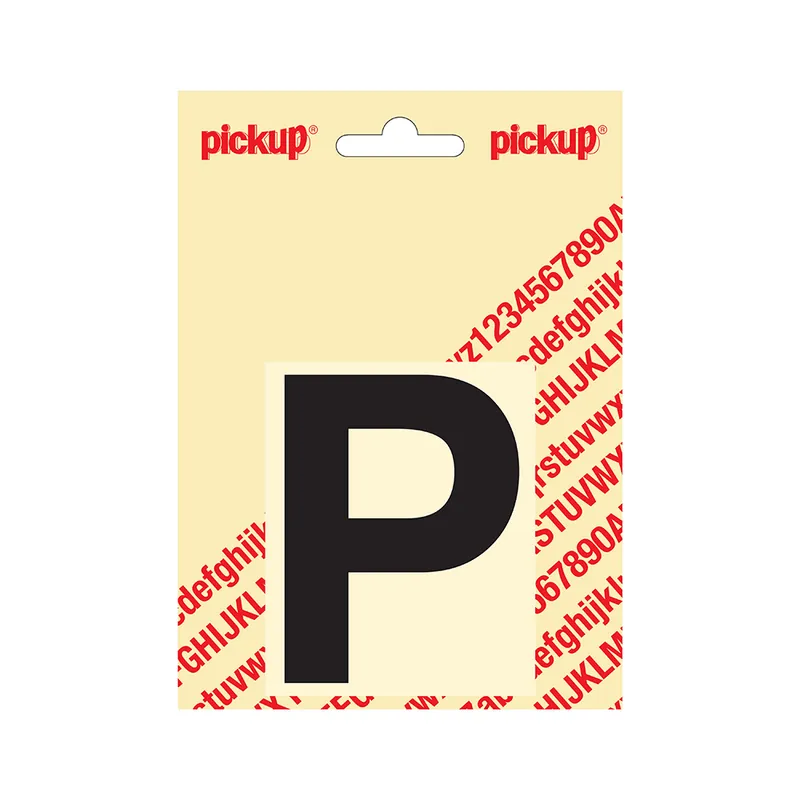 PLAKLETTER HELVETICA 80 MM ZWART P