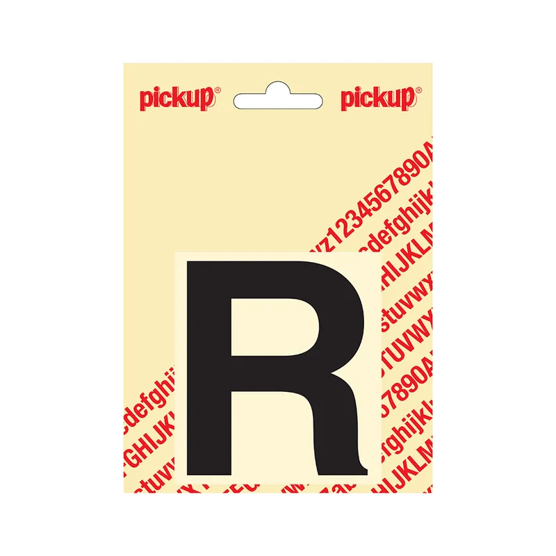 PLAKLETTER HELVETICA 80 MM ZWART R