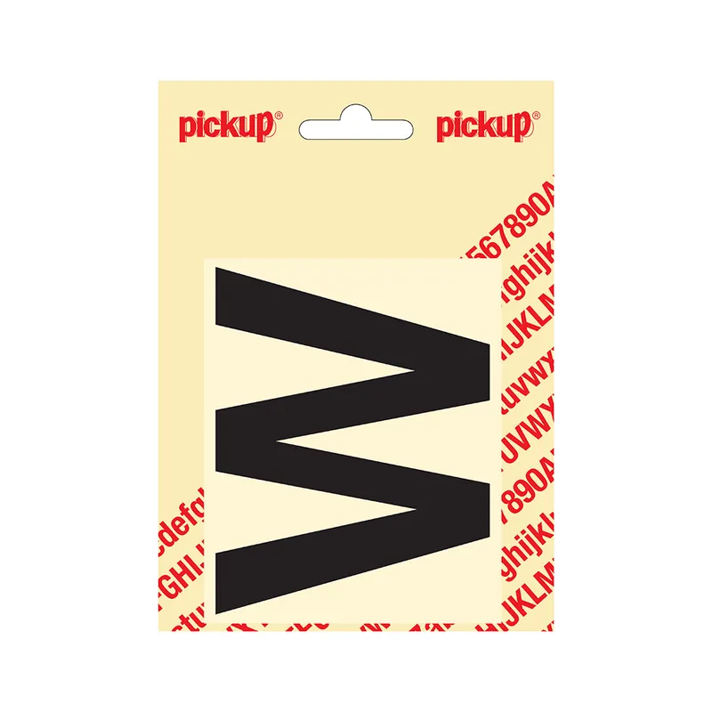 PLAKLETTER HELVETICA 80 MM ZWART W