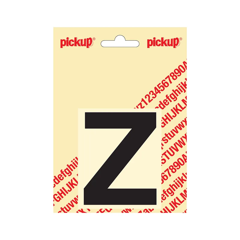 PLAKLETTER HELVETICA 80 MM ZWART Z