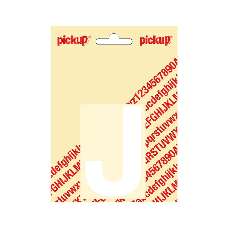 PLAKLETTER HELVETICA 80 MM WIT J