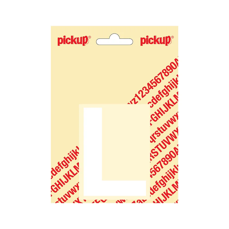 PLAKLETTER HELVETICA 80 MM WIT L