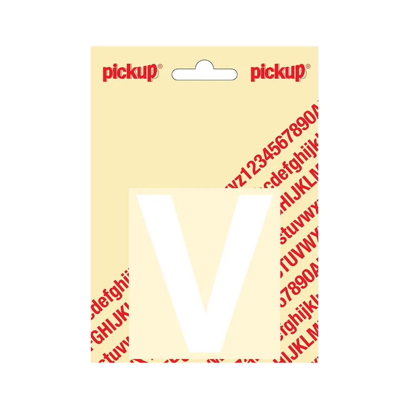 PLAKLETTER HELVETICA 80 MM WIT V