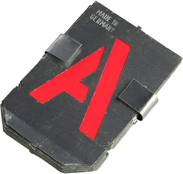 SJABLONENSET, A-Z, ALUMINIUM, 50MM, DIN 1451, POWERCRAFT