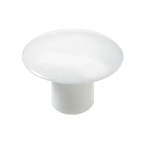 SLUITKAPJES,KUNSTSTOF,WIT 6 MM