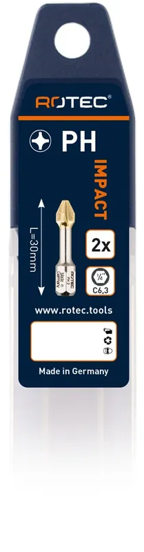 IMPACT SCHROEFBIT PH 2, L=30, C6.3, DIAMOND