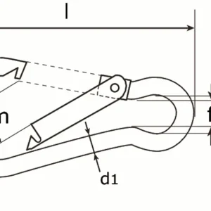 245-07I / KARABIJNHAAK 070X07MM RVS AISI 316