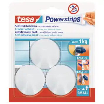 TESA POWERSTRIPS® SMALL ROND WIT