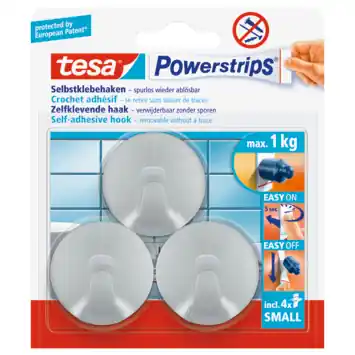TESA POWERSTRIPS® SMALL ROND CHROOM
