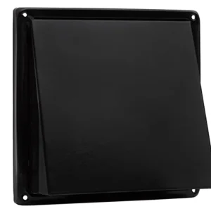 RVS BUITENROOSTER SCHUINE KAP ø125MM ZWART