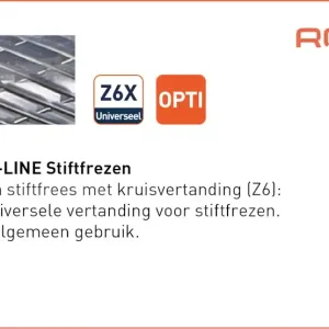 OPTI HM-STIFTFREES, MODEL G, Z6 / KRUISVERT. / ø6X18X50Xø6