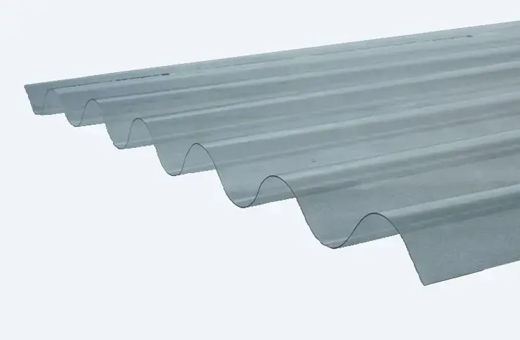 Polycarbonaat golfplaat lichtdoorlatend, type 177/51, 1.53m, Enkelwandig