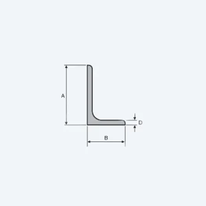 Hoekstaal: ongelijkzijdig, 60x 40x 6