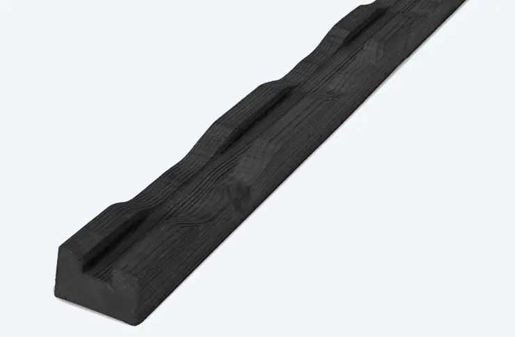 Ventilatielat 21 x45 mm, Zwart geïmpregneerd