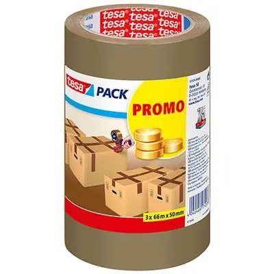 1005057 - TESA PACK STANDARD 3 ROLLS STANDARD BROWN 66:50