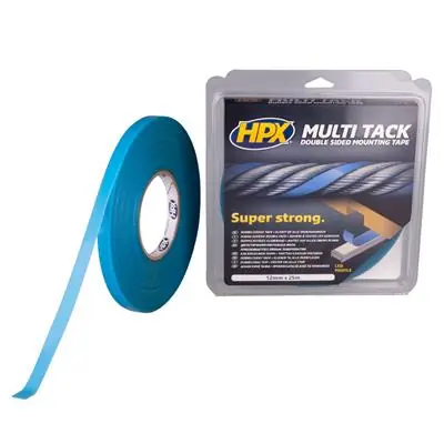 1065075 - HPX DUBBELZIJDIGE MULTI-TACK TAPE SEMI-TRANSPARANT 12MM X25M