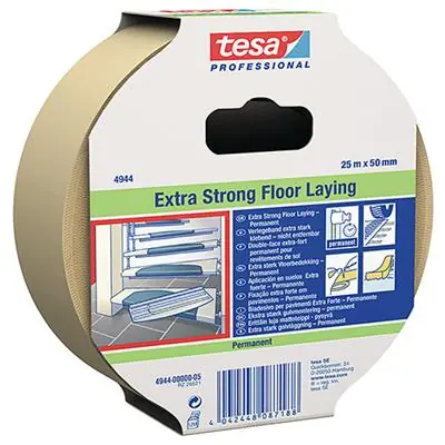 1059201 - TAPIJTTAPE EXTRA STERK PERMANENT 25M/50MM