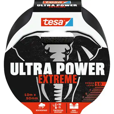 1067552 - TESA ULTRA POWER REPARATIETAPE 10 METER 50 MM ZWART