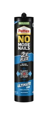 1070180 - PATTEX NO MORE NAILS ULTIMATE FLEX TRANSP 308