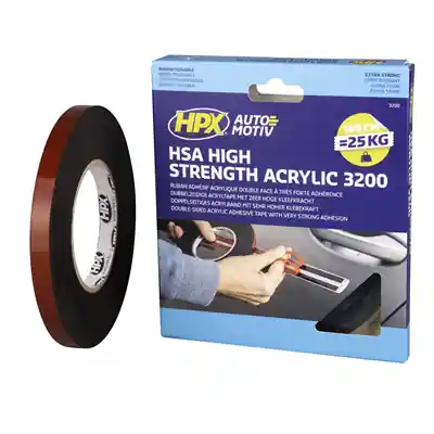 1058989 - HSA - ZWART 12MM X 10M DUBBELZIJDIGE TAPE