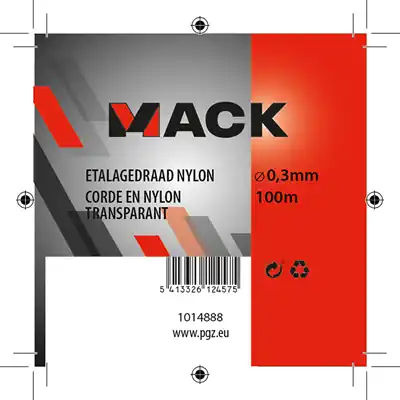 1014888 - ETALAGEDRAAD NYLON HASPEL 0,3MM 100M